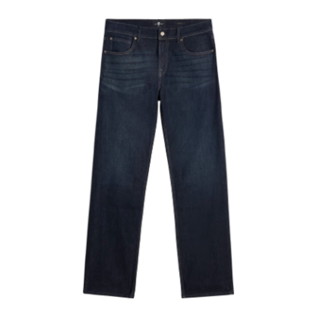 Dark wash straight jeans starter wardrobe asset