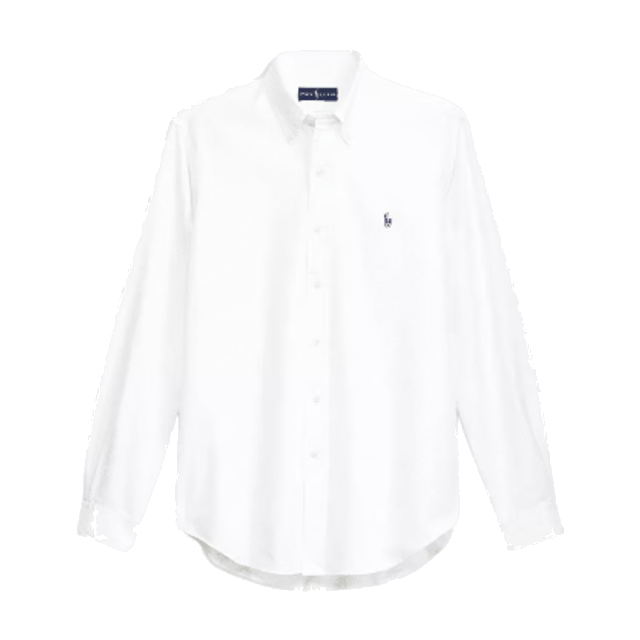 White long-sleeve button-down starter wardrobe asset